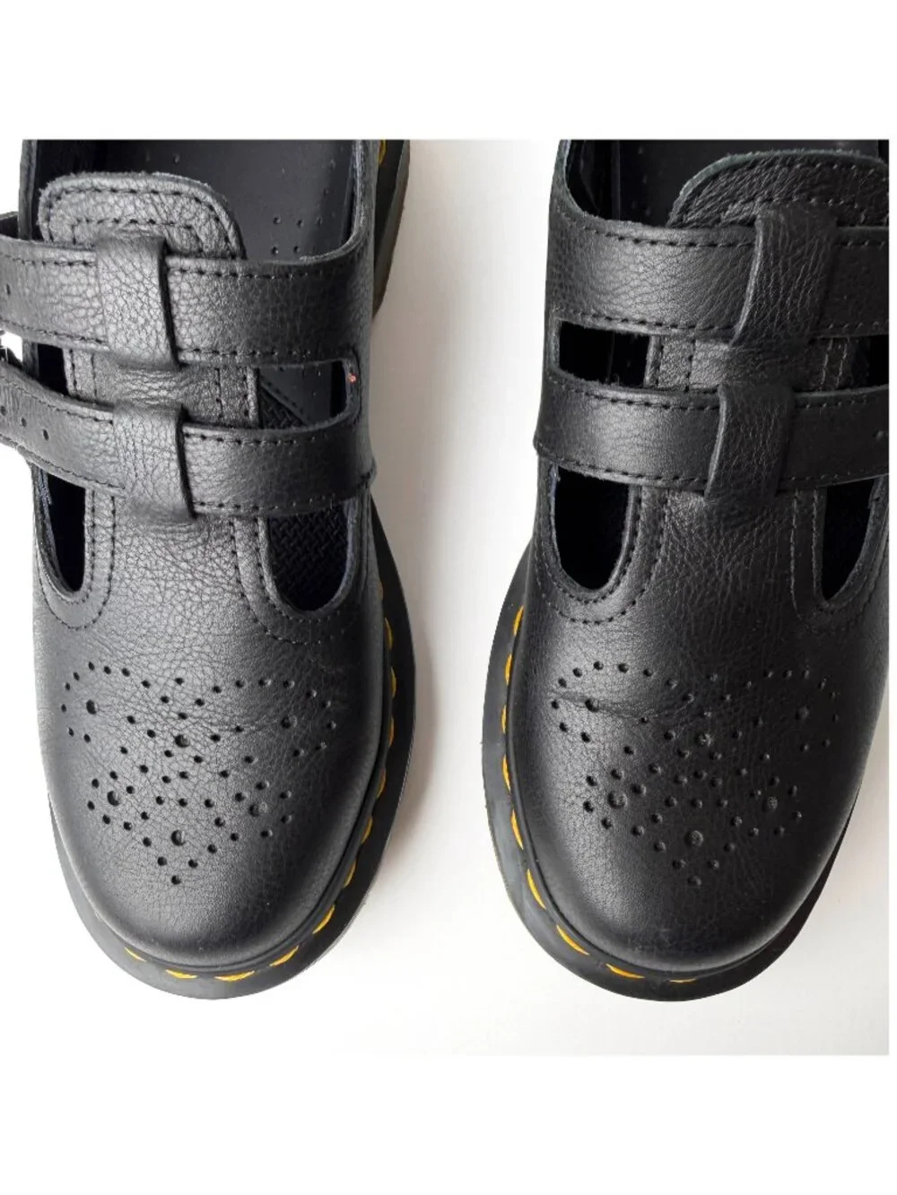 Dr. Martens 8065 Black Smooth Leather Mary Jane Shoes Size 7